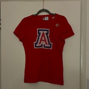 Red Short Sleeve U OF A Tee